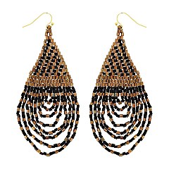 STYLISH BOHEMIAN SEED BEAD BRIGED EARRINGS