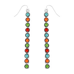 FASHION WESTERN ACRYLIC STONE EARRINGS - BAR