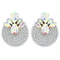 TRENDY FASHION GEM STONE EARRINGS
