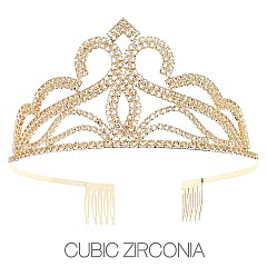 ELEGANT CUBIC ZIRCONIA TIARA