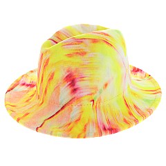 Cloudy TIE DYE MULTI COLOR PRINT Fedora Hat for Women