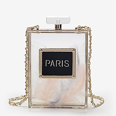 TRENDY PERFUME BOTTLE CROSSBODY BAG