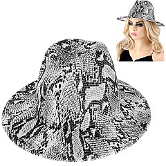 COLORFUL SNAKE Print - Fedora Hat for Women