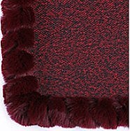 ADORABLE MONOCHROMATIC SOFT FAUX FUR PONCHO