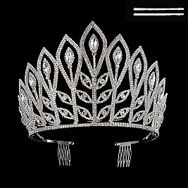 ELEGANT RHINESTONE BIG CROWN SLHHTH2233