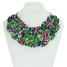 TRENDY KENTE PATTERN NECKLACE SLN1924