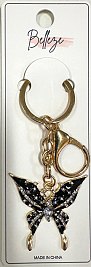 Rhinestone Butterfly Keychain Metal Bag Pendant
