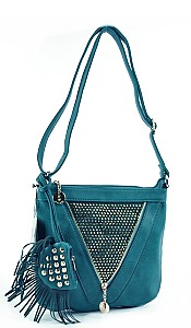 Zip-Up Messenger Bag with Coin Purse
