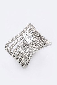 Iconic Cubic Zirconia Cage Ring LACW1811