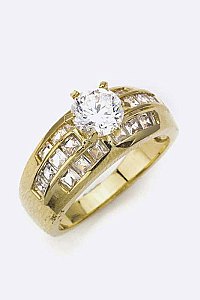 Cubic Zirconia Engagement Ring LACW1799
