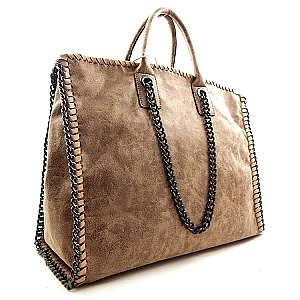 Light-weight Over sized Chain Tote Bag