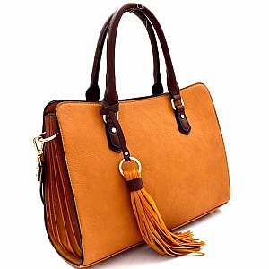 Tassel Accent Accordion Side 2-Way Satchel MH-LMS031S