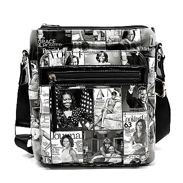 Michelle Obama Multi-Pocket Large Cross Body