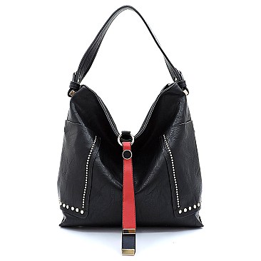 Color Block String Accent 2 in 1 Hobo MH-D0459