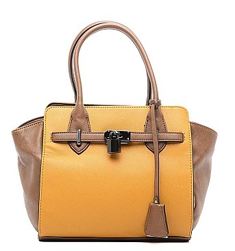 Original Designer David Jones Padlock Satchel