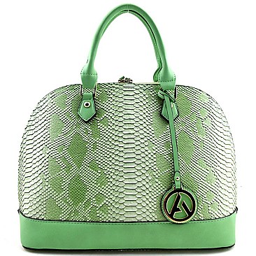 Snake Print Dome Shape Satchel