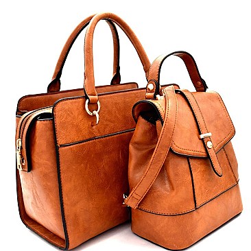 Structured 2 in 1 Satchel Backpack SET MH-87847