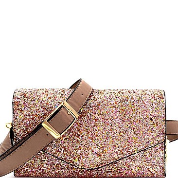Multi-colored Glitter 2 Way Fanny Pack Cross Body  MH-CL0157