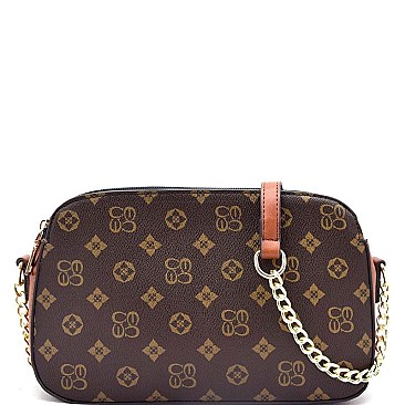 Classic Monogram Chain Strap Cross Body Bag
