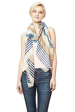 STRIPE PATTERN LONG SCARF