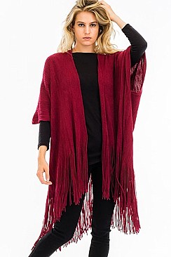 LONG FRINGED WOMEN CARDIGAN FM-WSF219