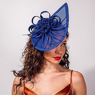 FEATHER FLORAL CRESCENT DESIGN FASCINATOR