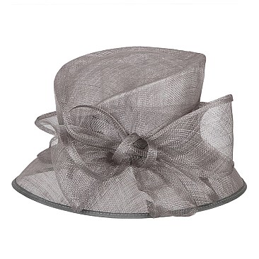 Sinamay HAT Small Size Brim Elegant Bow Decor MEZ2049