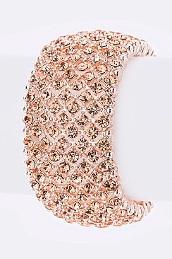 Classic Crystal Covered Stretch Bracelet LA-BQ7795