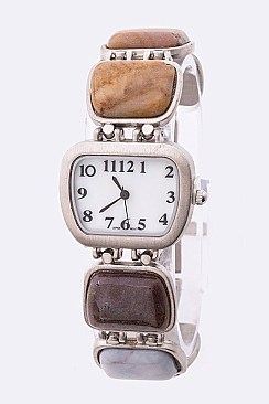 Stylish Mix Stone Bracelet Watch LA-GT910
