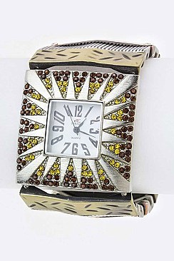 Stylish Crystal Bracelet Watch LA-OB1219L5