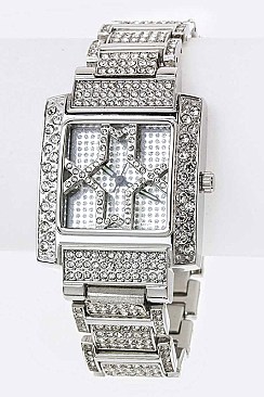 Fashionable Crystal Bracelet Watch LA-OB967G