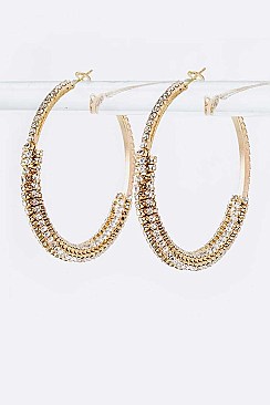 Iconic Rhinestone Hoop Earrings