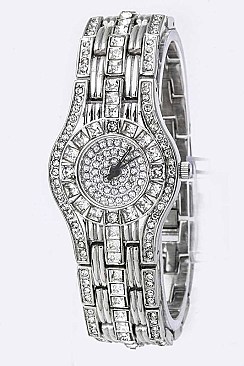 Stylish Pave Crystals Fashion Watch LA-OB784G