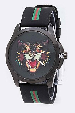 Chic Bop Cat Print Iconic Fashion Watch LA 04-8994C