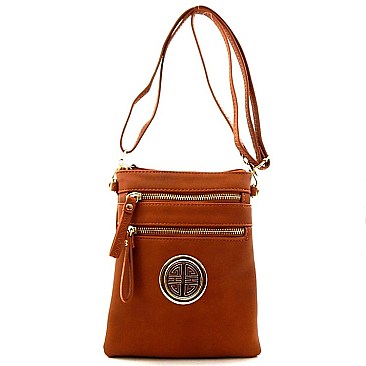 Double Zipper Accented Messenger