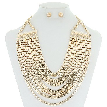 FASHIONABLE LAYERED CHAIN NECKLACE SET SLN1492