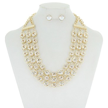 RHINESTONE NECKLACE SET SLN1499