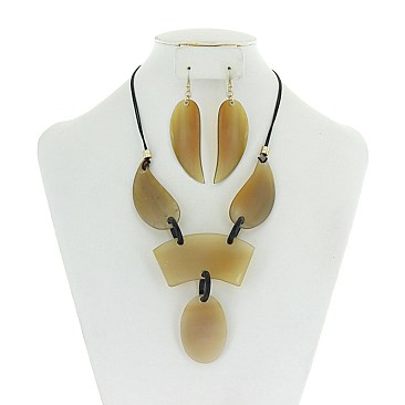 TRENDY GENUINE HORN FASHION NECKLACE SET SLN1770