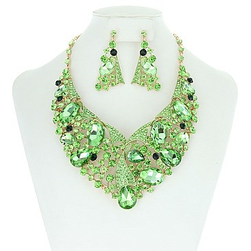 Bib RHINESTONE NECKLACE SET MEZ8183