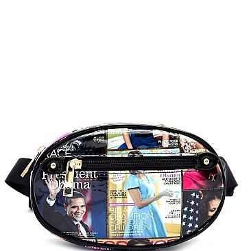 Magazine Print Trendy Fanny Pack RZ-OA053