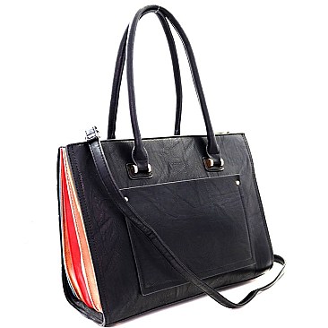Multi-colored Accordion Side Structured Satchel MH-SD7075
