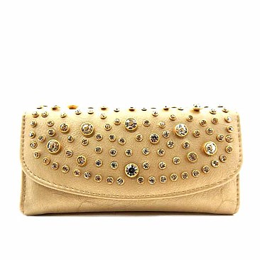 Rhinestone Decorated Wallet