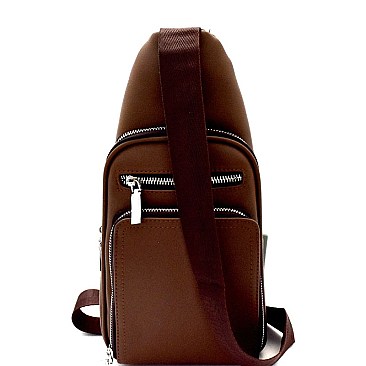 Unisex Multi-Pocket Organizer Cross Body Sling Bag  MH-B10-1061