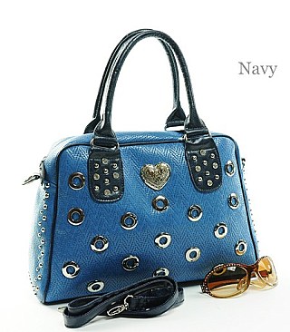 STUDDED FASHION HANDBAG