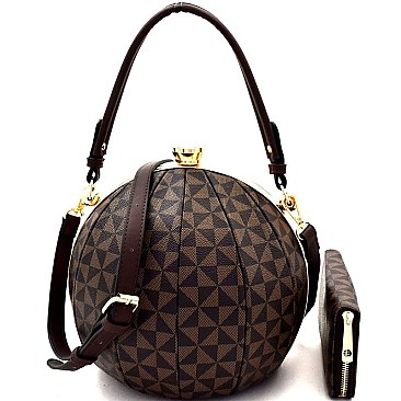 Monogram Ball-Shaped Satchel Wallet SET  MH-LHU079