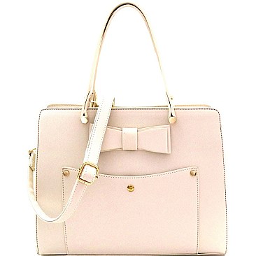 Bow Accent Structured 2-Way Satchel MH-LS3094