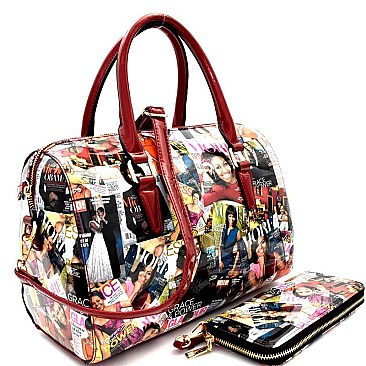Michelle Obama Boston Satchel Wallet SET MH-OB6730W