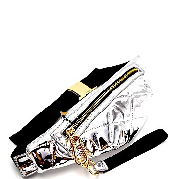PB6970-LP Quilted Metallic Fashion Fanny Pack