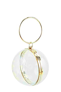 Stylish Ball Shape Clear Clutch