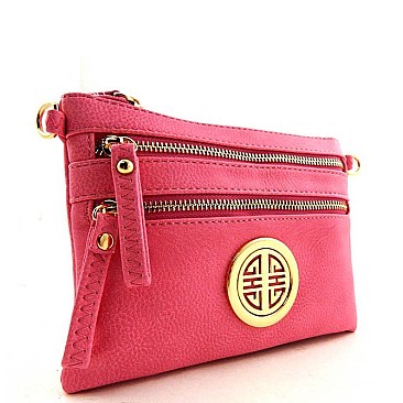 Hot Emblem Multi Pocket Versatile Wristlet Messenger